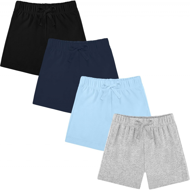 4 Packs Unisex Baby Toddler Cotton Shorts