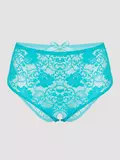 Lovehoney Blue Lace Crotchless Ruffle-Back Knickers