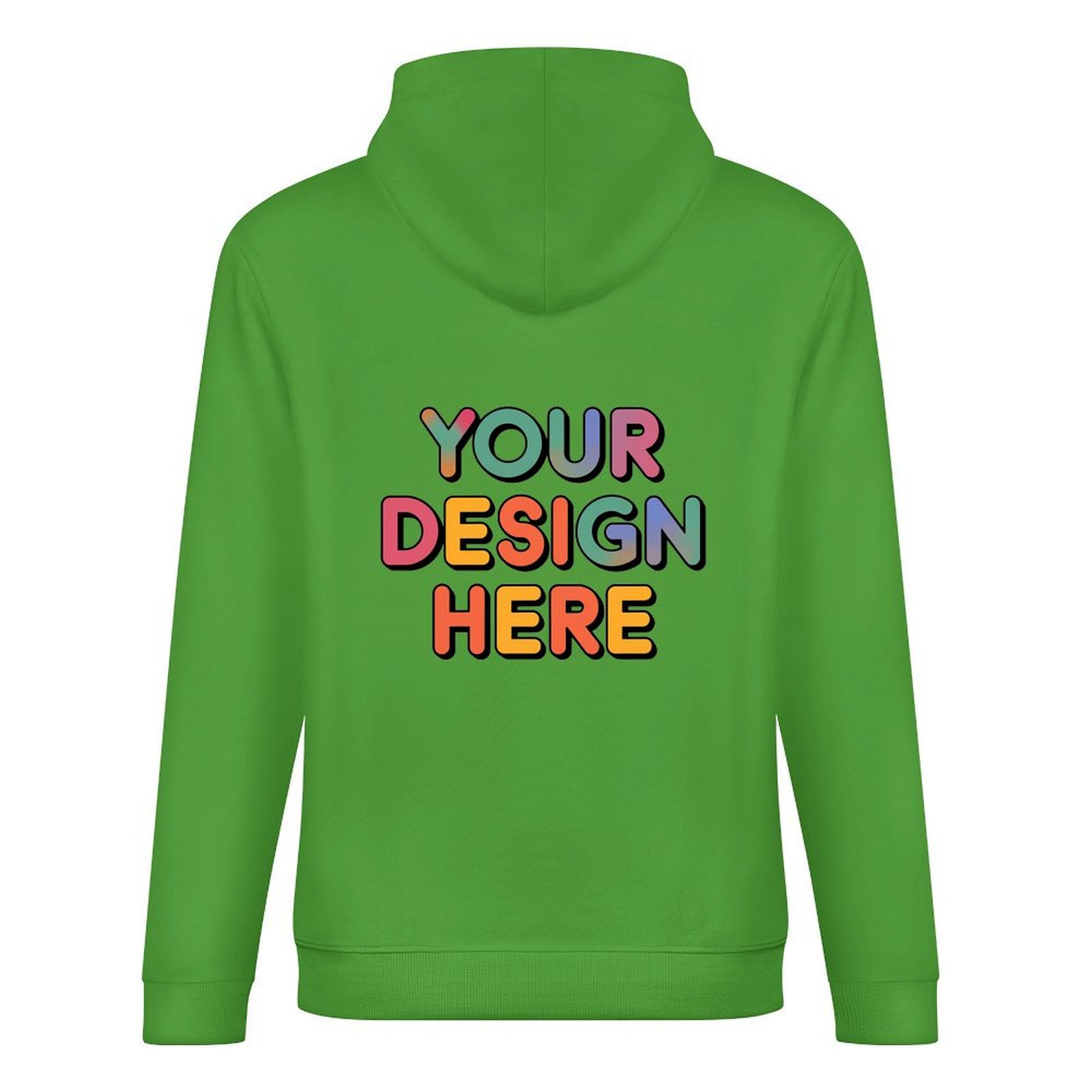 Customized Men’s Pure Cotton Hooded Sweater (Unisex) with Back Print