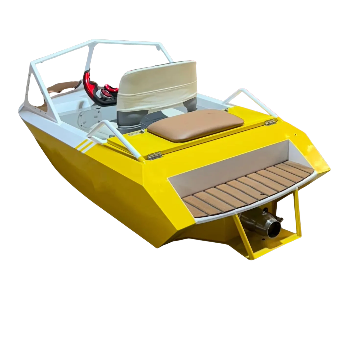 HAVOSPARK KA01 Mini Jet Boat – Electric Aluminum Go Kart Boat for Water Racing & Water Sports