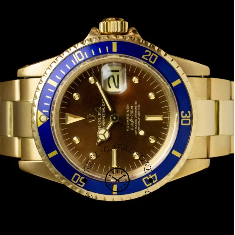 Rolex Submariner 1680/8 Tropical Dial yellow gold 40mm Mens Replica Watch