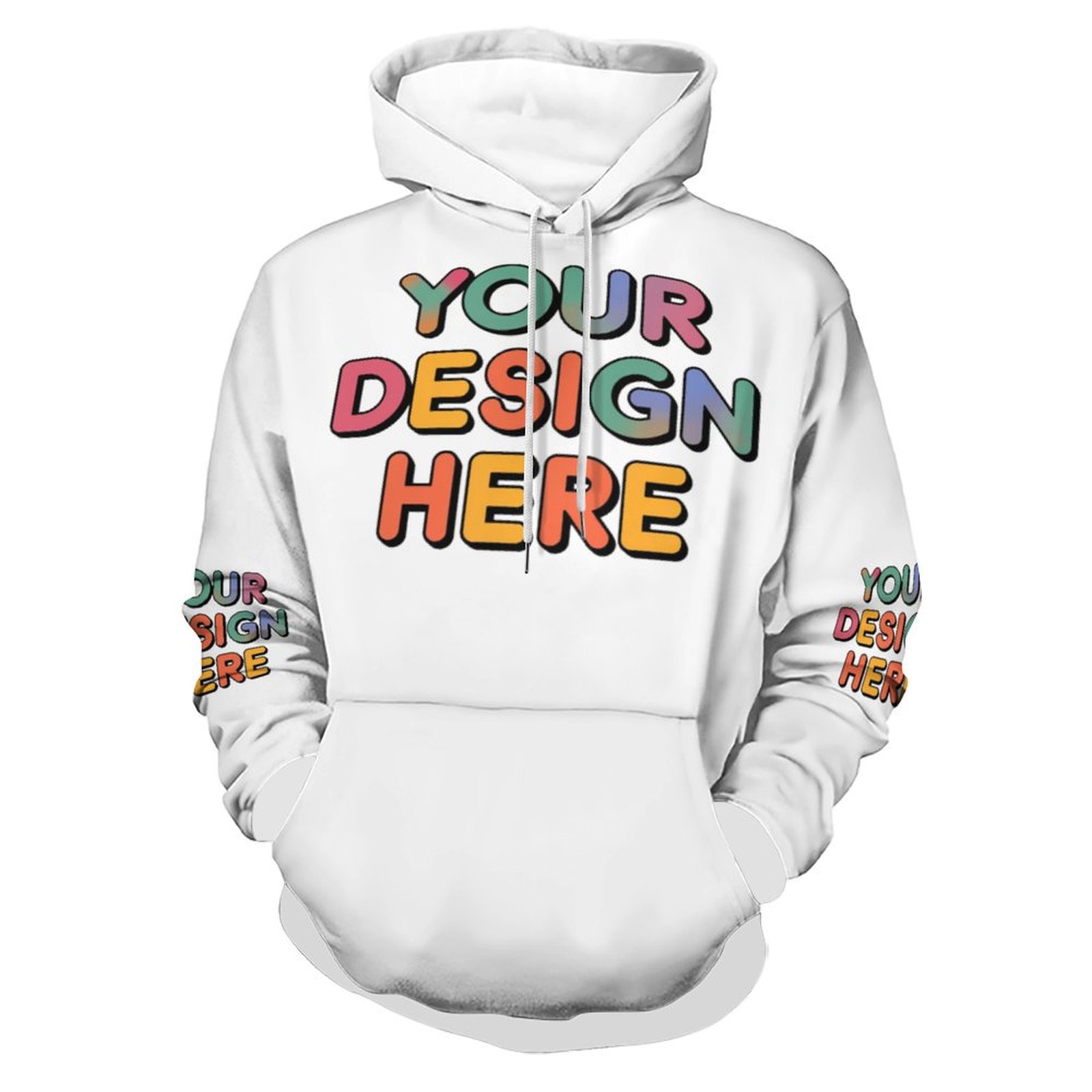 Customized Men’s Printed Hoodie (Double Hat All-Over Print, Unisex)