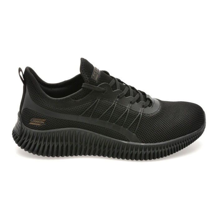 Pantofi sport SKECHERS negri, BOBS GEO, din material textil