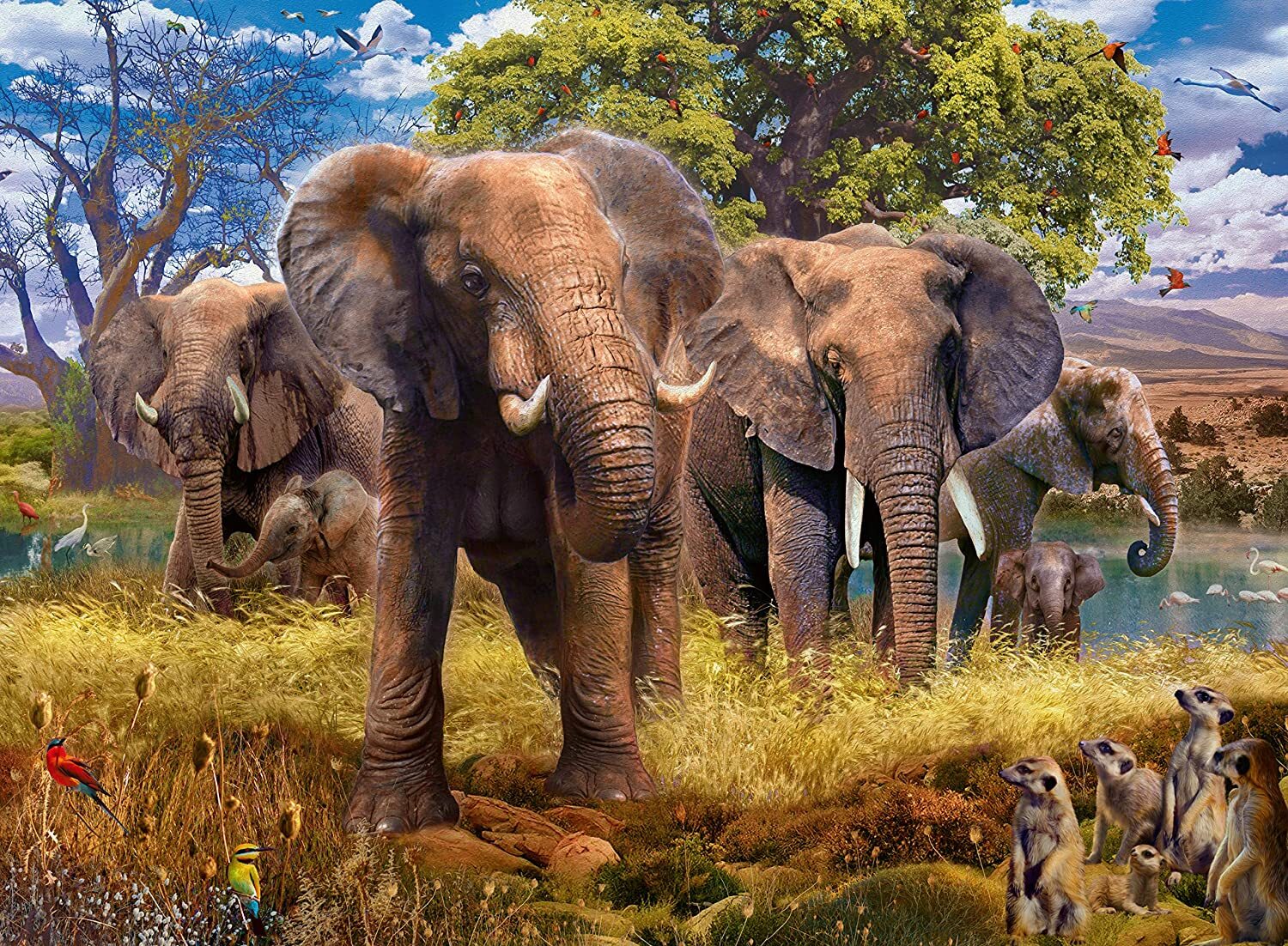 Elephants 500 Piece Puzzle