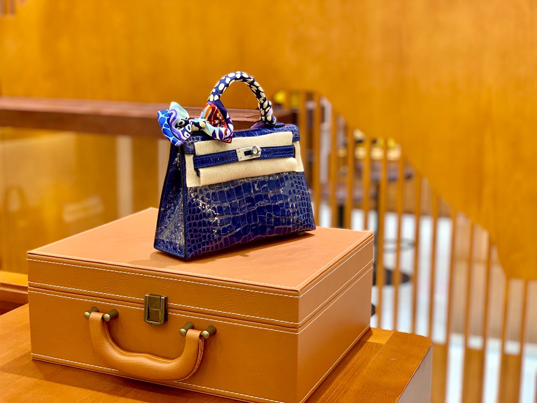 Kelly2 Mini 19 American crocodile skin