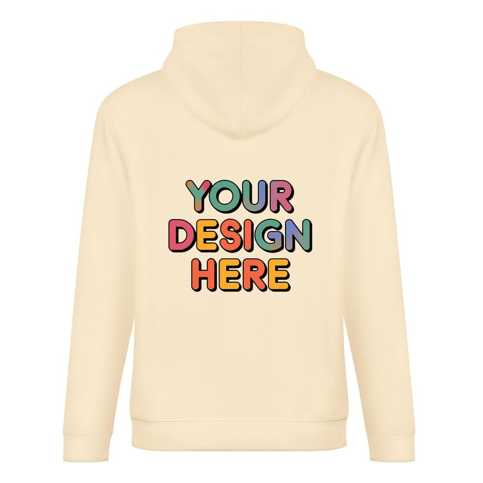 Customized Men’s Pure Cotton Hooded Sweater (Unisex) with Back Print