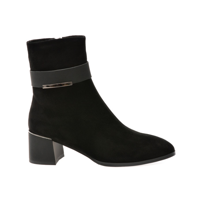 Botine EPICA negre, JM691, din piele intoarsa