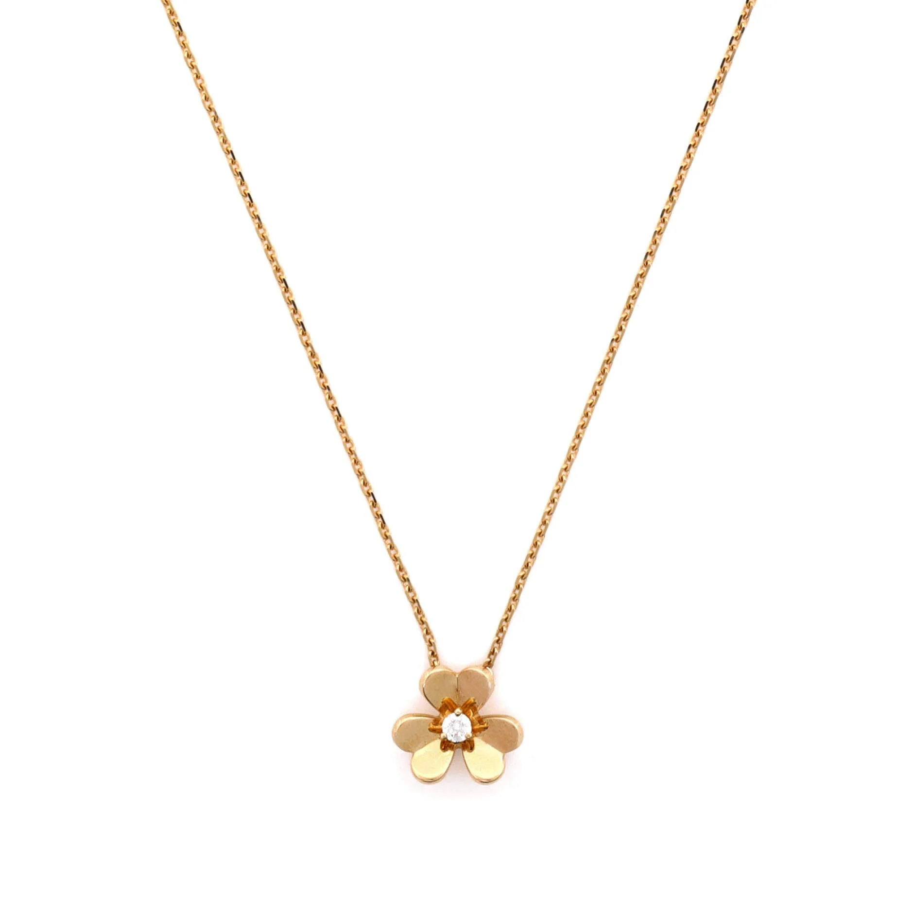 Frivole Pendant Necklace 18K Yellow Gold and Diamond Mini