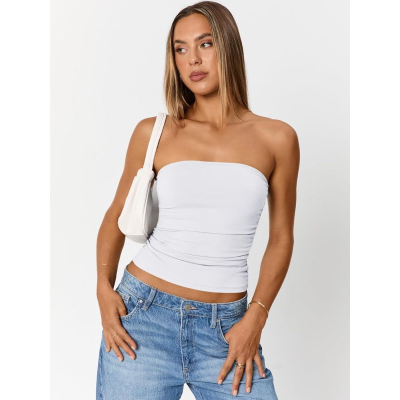 AURETOP Women's Tube Tops Cute Summer Sexy Bandeau Going Out