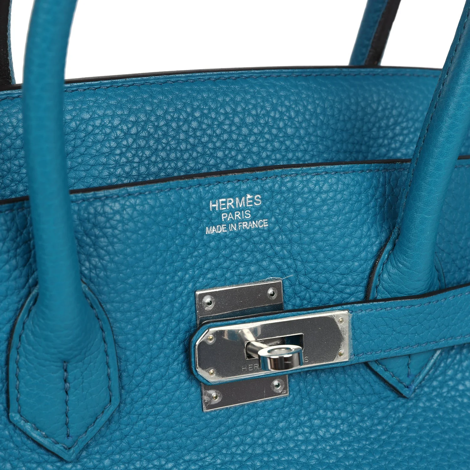 Hermes Birkin 35 Bleu Izmir Verso Clemence Palladium Hardware