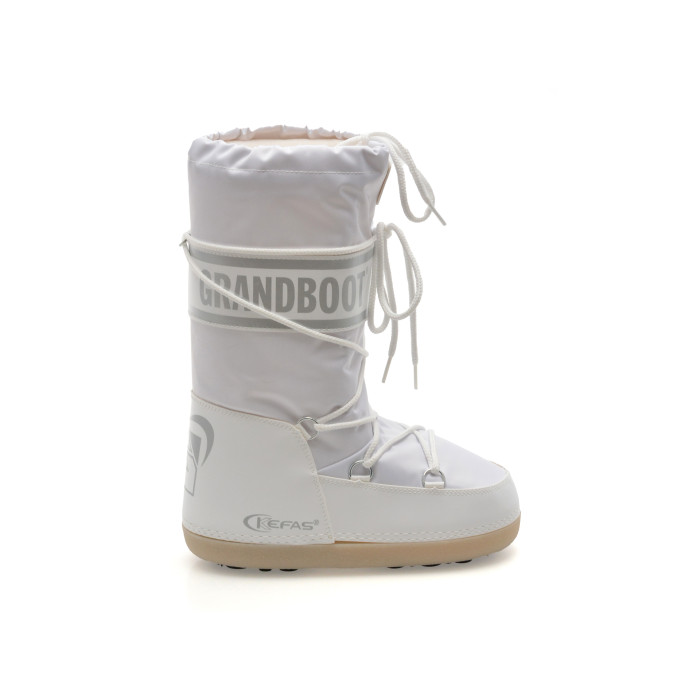 Cizme GRANDBOOT albe, 06, din material textil