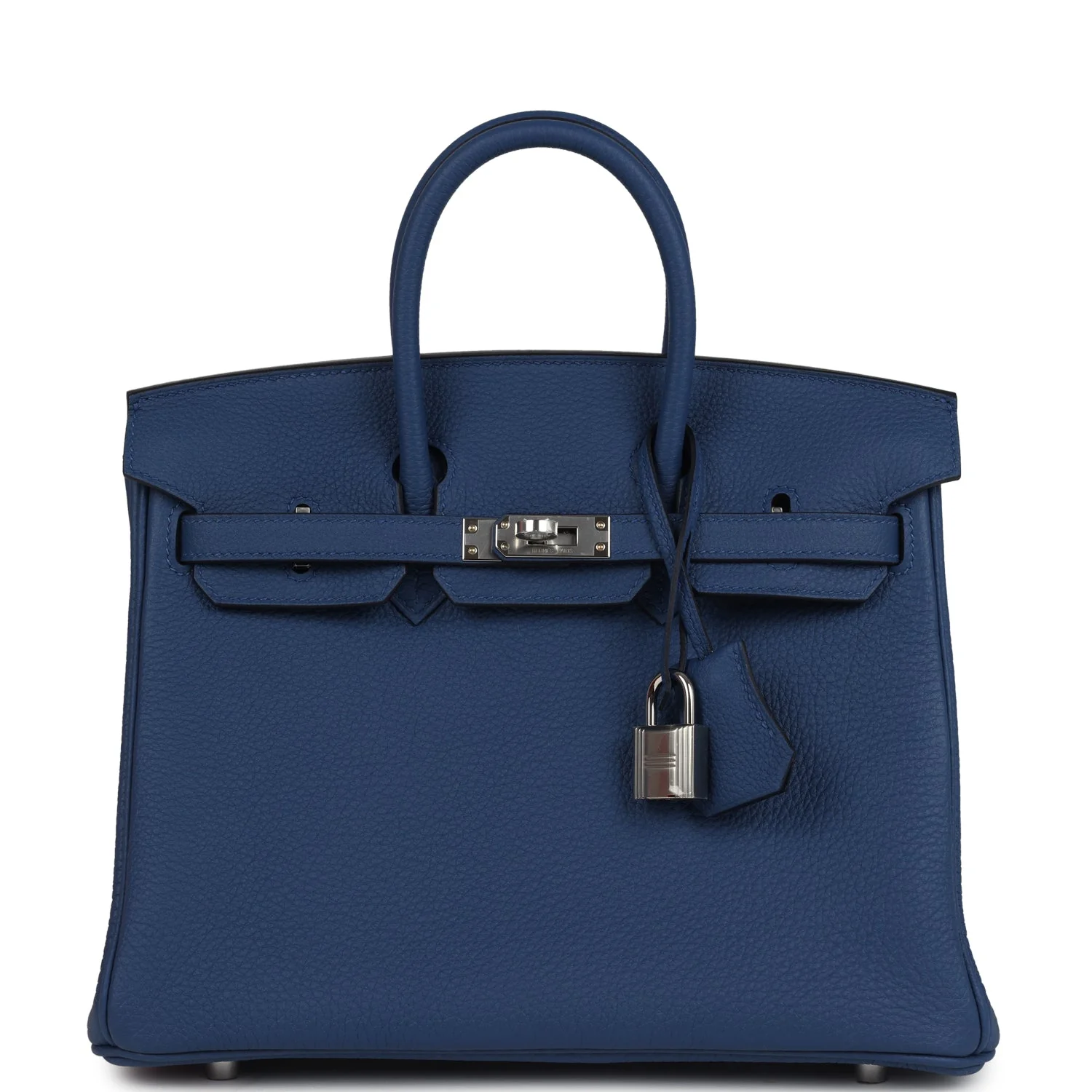 Hermes Birkin 25 Bleu Tie Togo Palladium Hardware