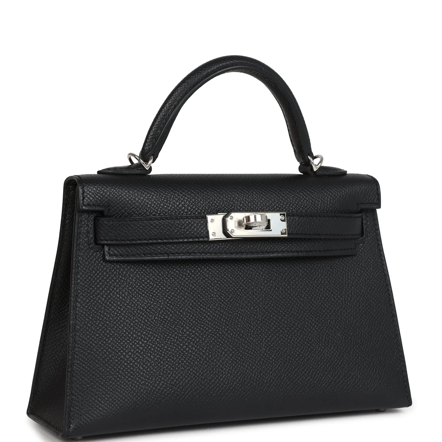 Hermes Kelly Sellier 20 Black Epsom Palladium Hardware
