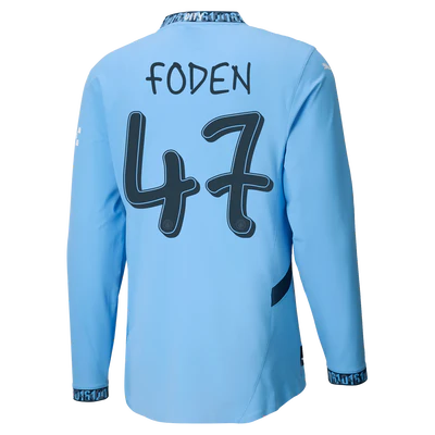 #47 Foden Manchester City Home Jersey 2024/2025 Long Sleeve