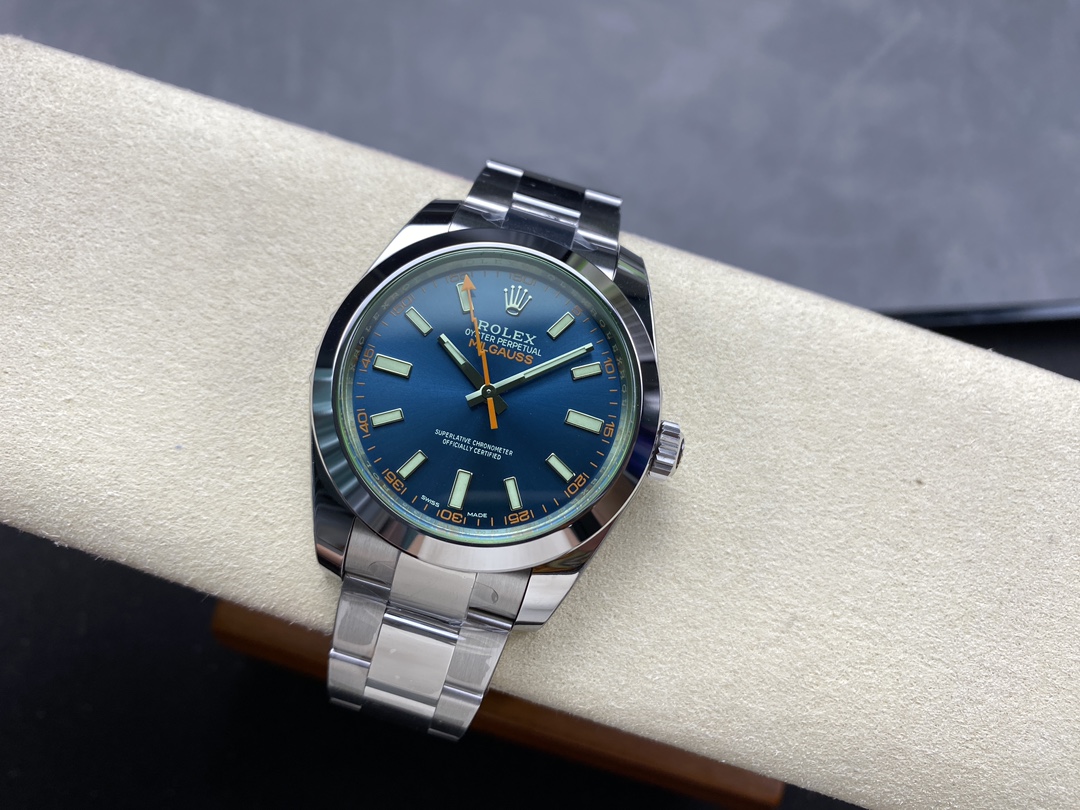 Rolex Milgauss 116400GV Stainless Steel Z-blue Dial 40mm Mens Replica Watch