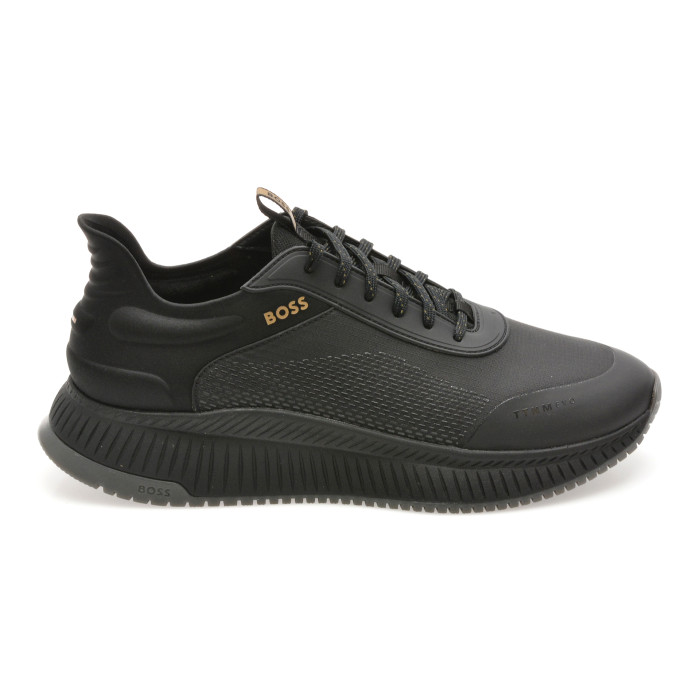 Pantofi sport BOSS negri, 6488, din material textil
