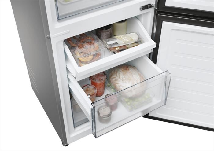 CANDY - Frigorifero combinato CNCQ2T518EX Classe E 279 lt-Acciaio inox