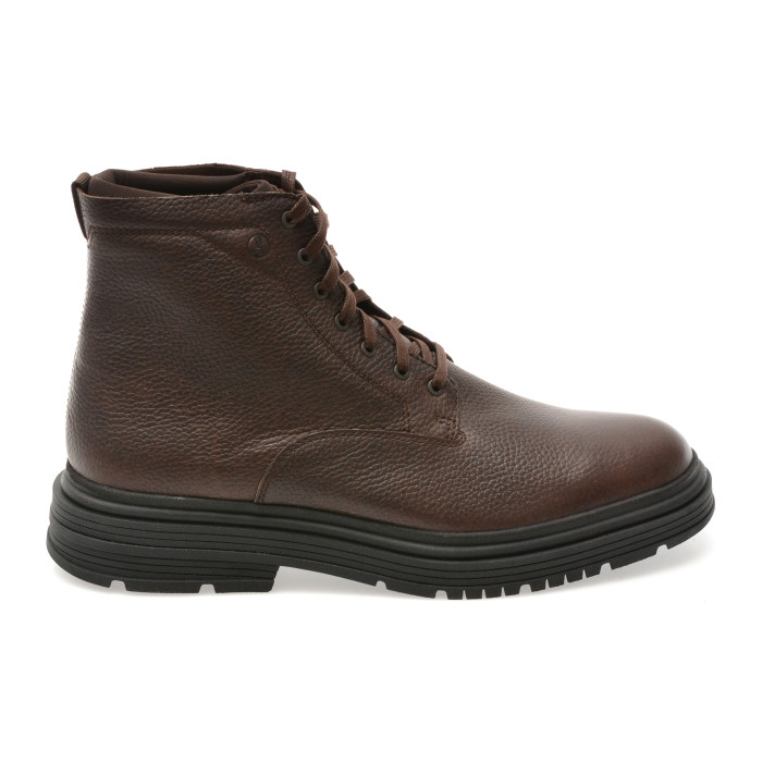 Ghete CLARKS maro, BADBURY HI WP, din piele naturala