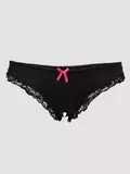 Lovehoney Crotchless Black Lace-Back Knickers