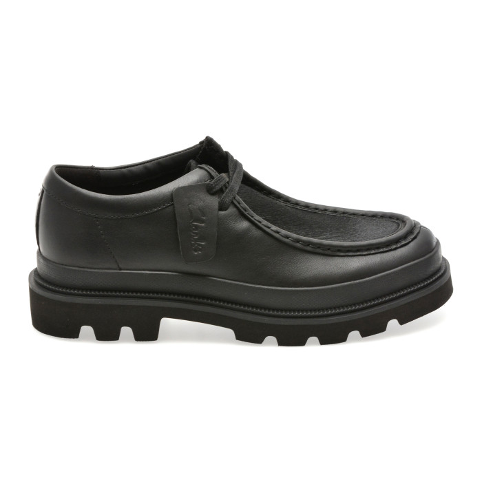 Mocasini CLARKS negri, BADELL SEAM, din piele naturala