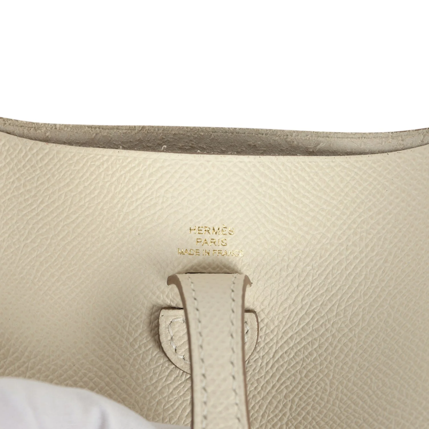 Hermes Evelyne Sellier TPM Craie Epsom Gold Hardware