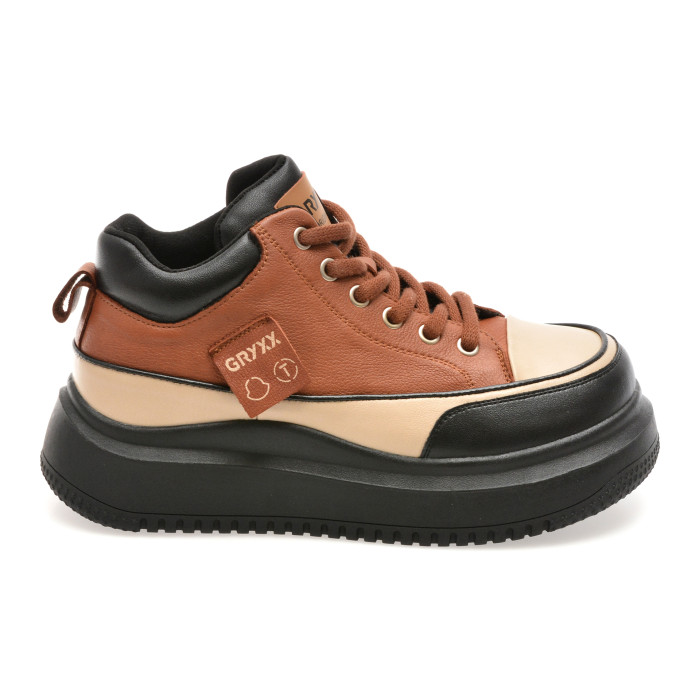 Pantofi sport GRYXX maro, 2379, din piele naturala
