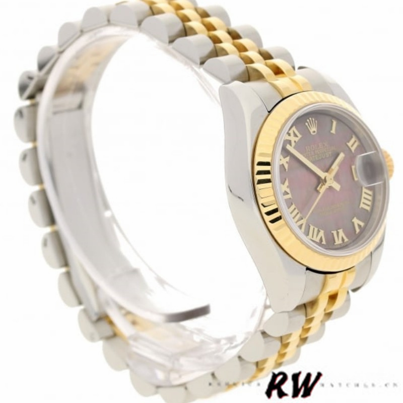 Rolex Datejust 179173 Mother Of Pearl Black Dial 26MM Lady Replica Watch