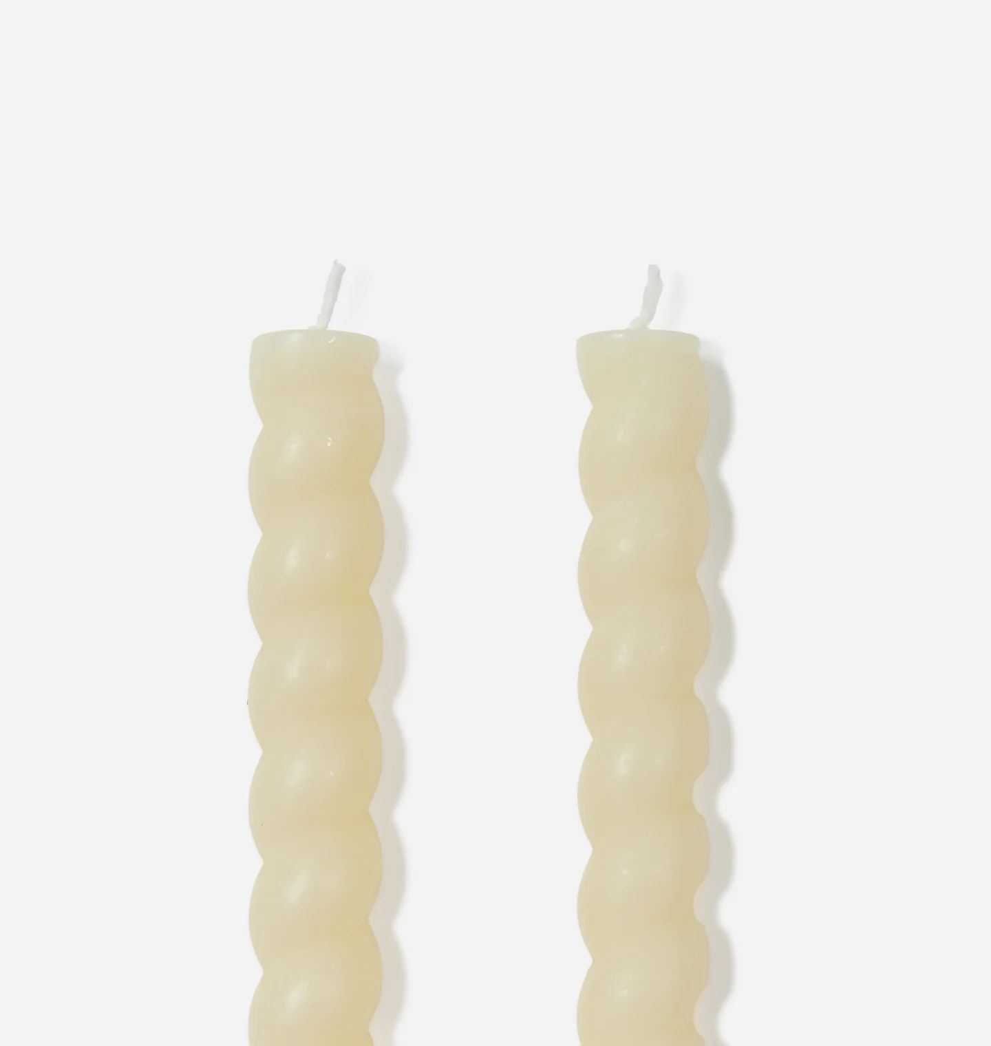 Braided Taper Candle S/2