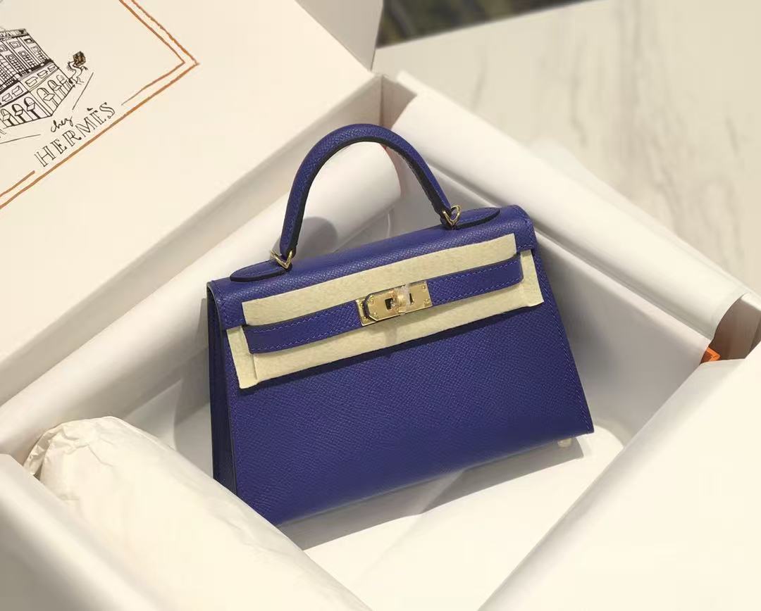Kelly mini2 19 Royal Blue Gold Buckle - Artisantouchss