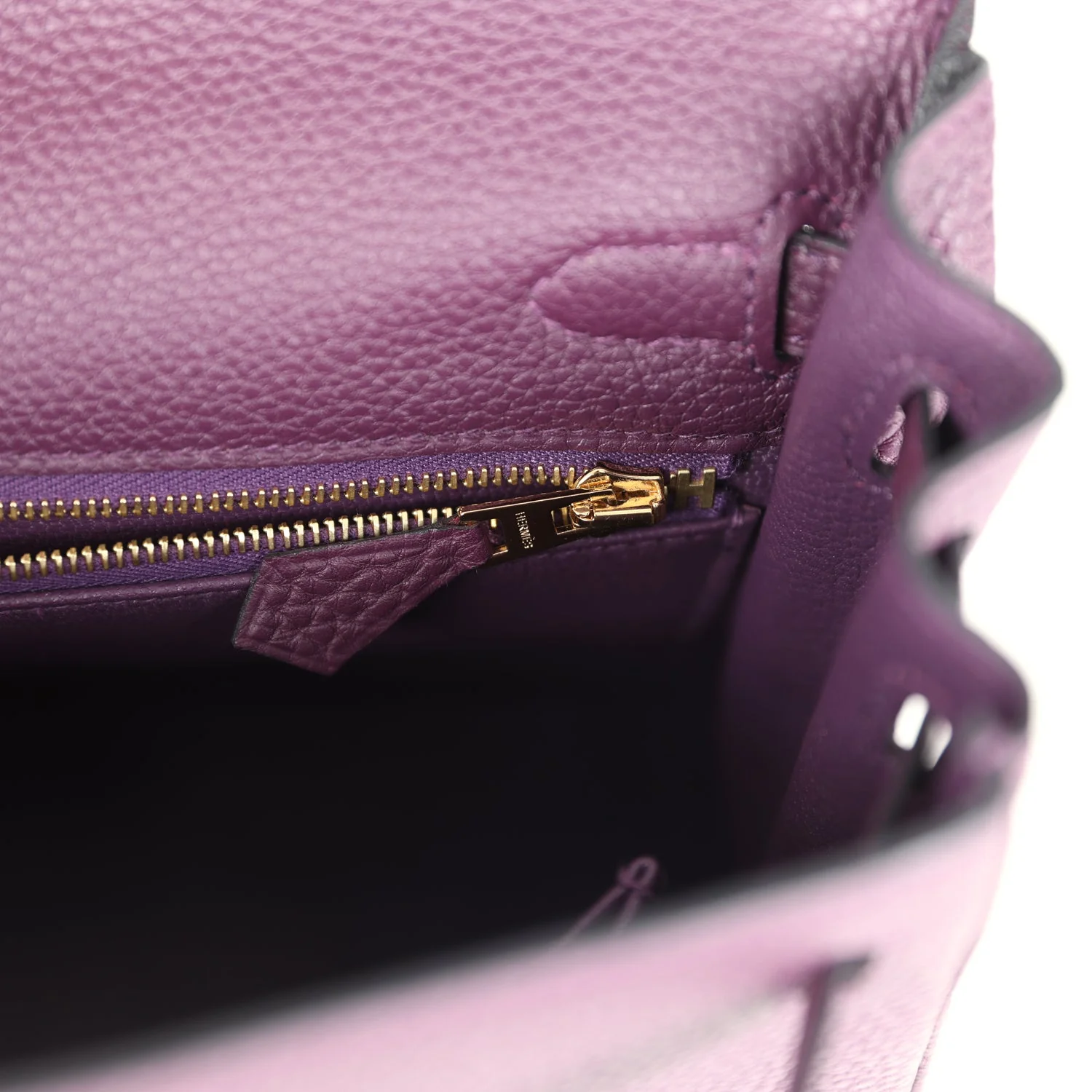 Hermes Kelly Retourne 25 Cassis Togo Gold Hardware