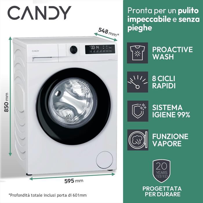 CANDY - Lavatrice GD 410B8-S 10 Kg Classe A-Bianco