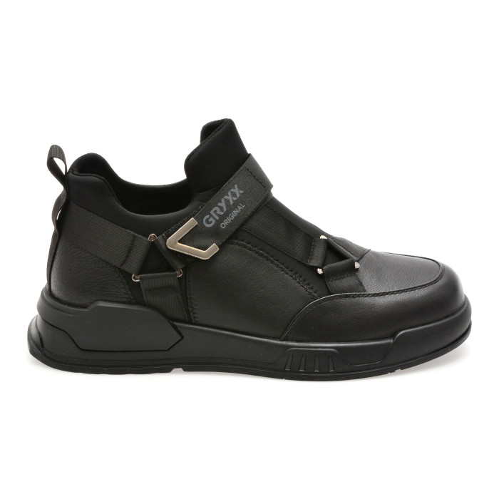 Ghete GRYXX negre, LN55, din piele naturala