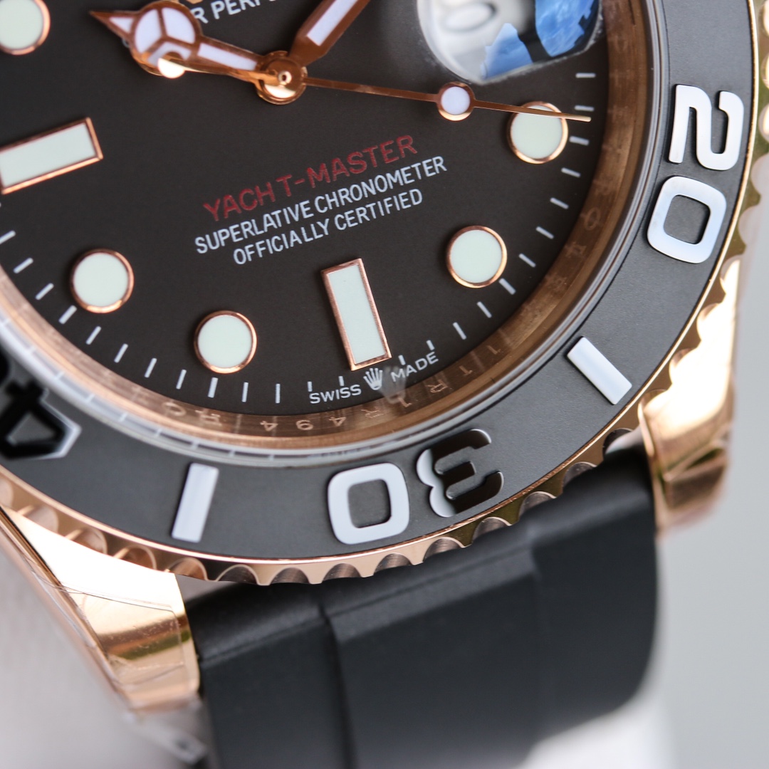 Rolex Yacht-Master 116655 Everose Gold Black Dial 40mm Mens replica Watch