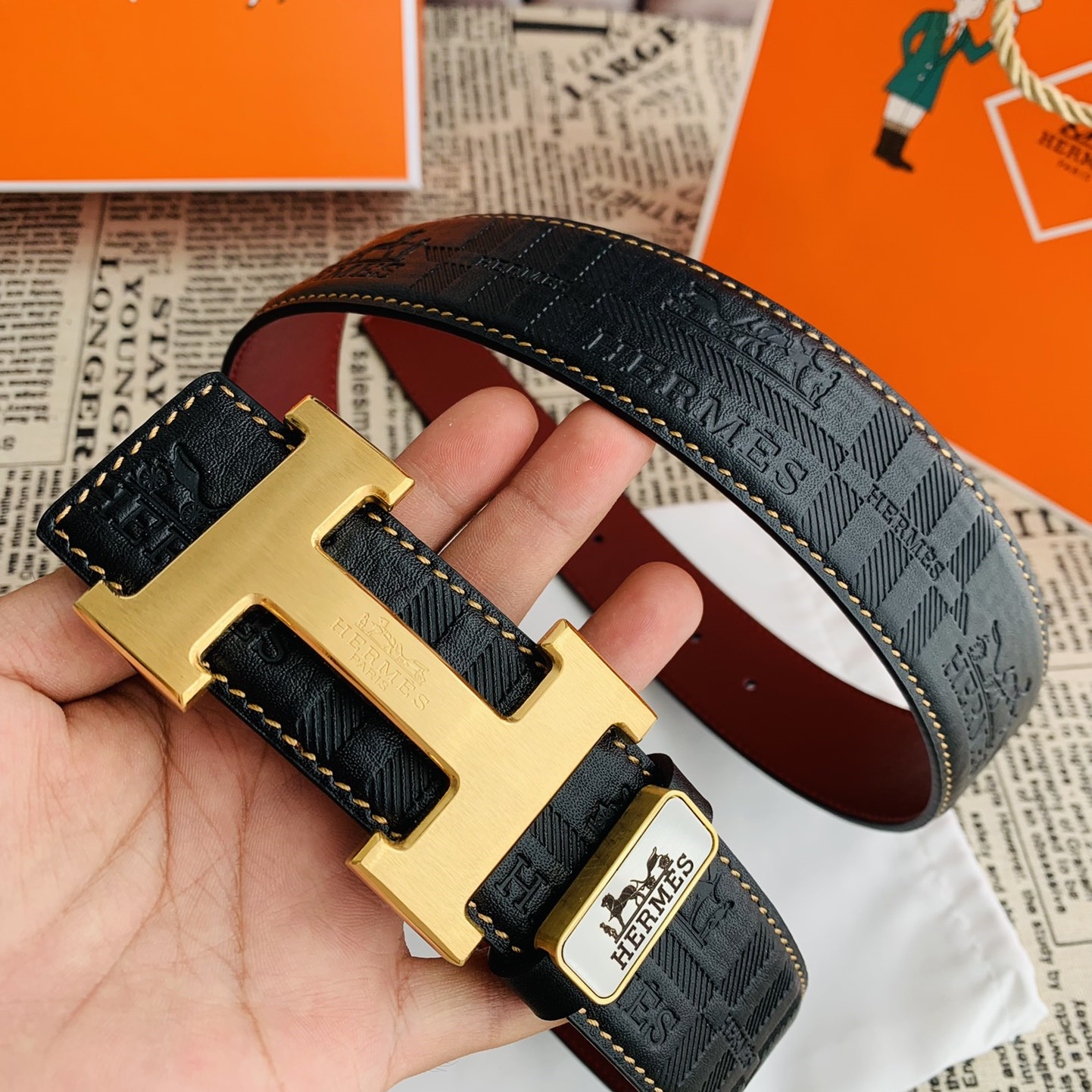 Hermes Men Belt Width 3.8cm