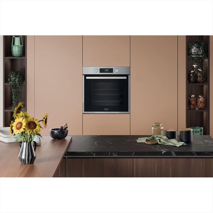 HOTPOINT ARISTON - Forno incasso elettrico HAO 458H X  Classe A+-Black,Stainless steel