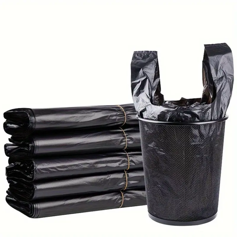300 garbage bags, black disposable garbage bags