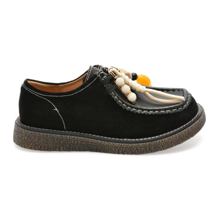 Pantofi GRYXX negri, 9320, din piele intoarsa