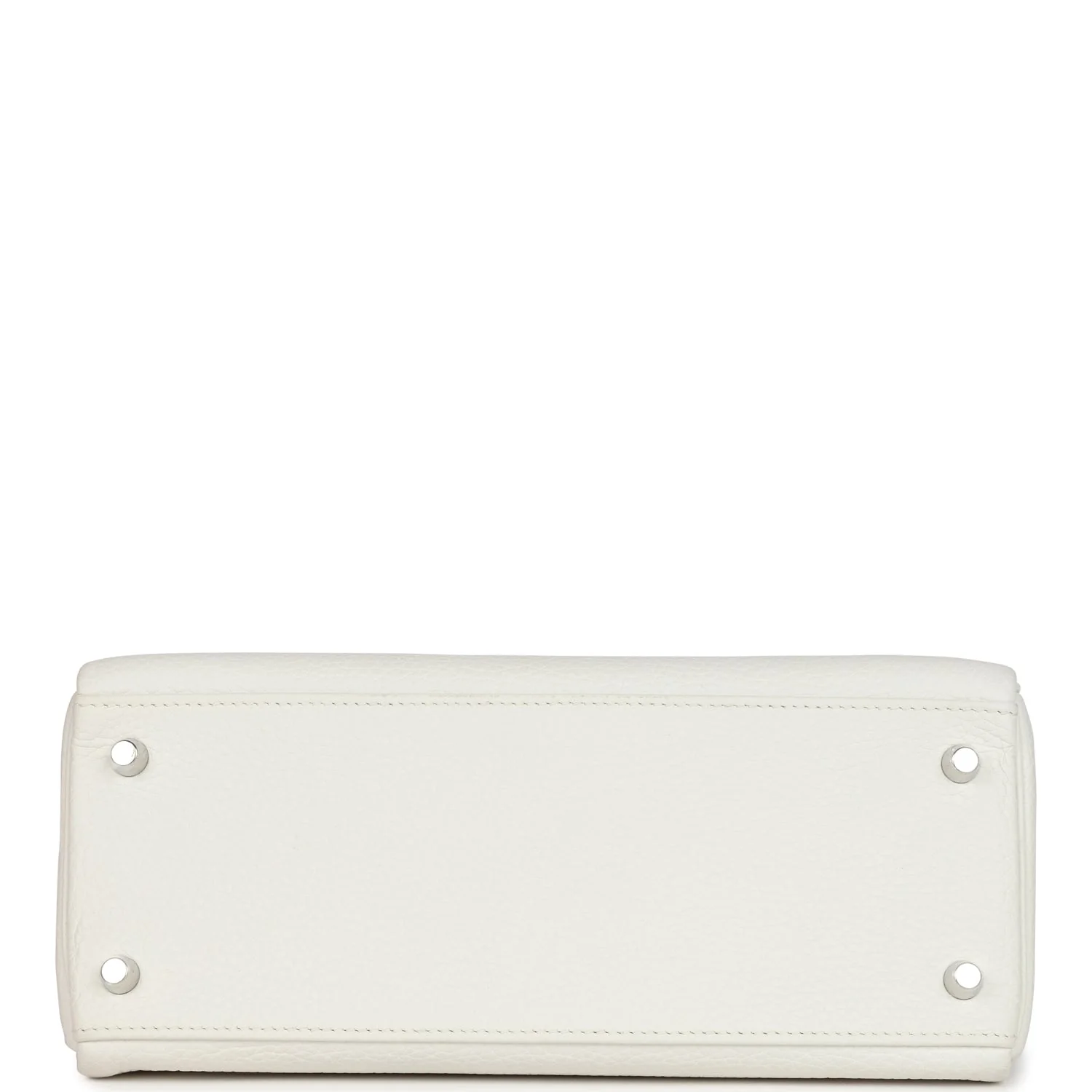 Hermes Kelly Retourne 28 White Clemence Palladium Hardware