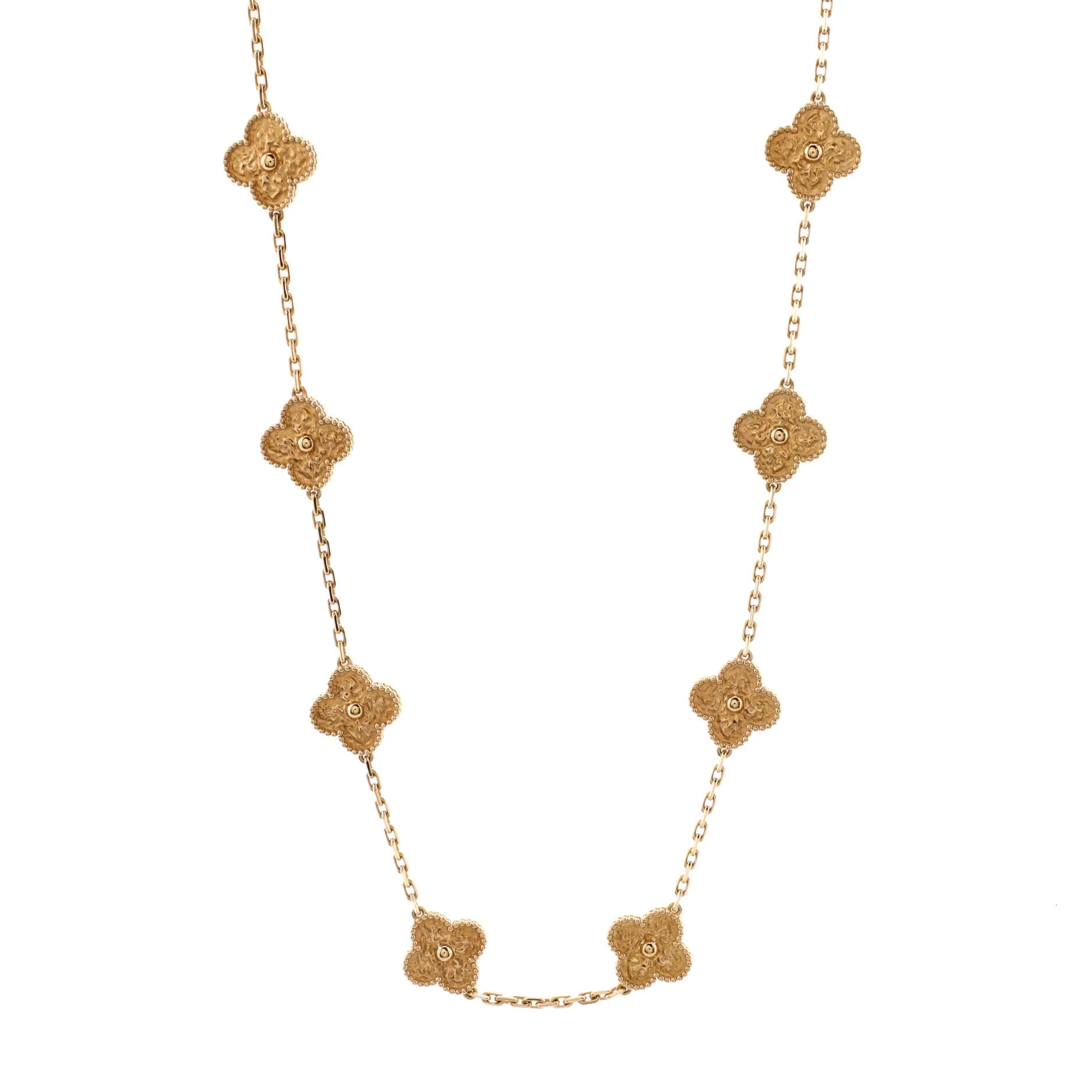 Vintage Alhambra 20 Motifs Necklace 18K Yellow Gold