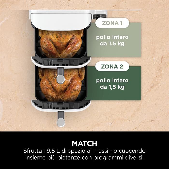 NINJA - FRIGGITRICE ARIA DOUBLESTACK 9,5 L SL400EUWH-Bianco