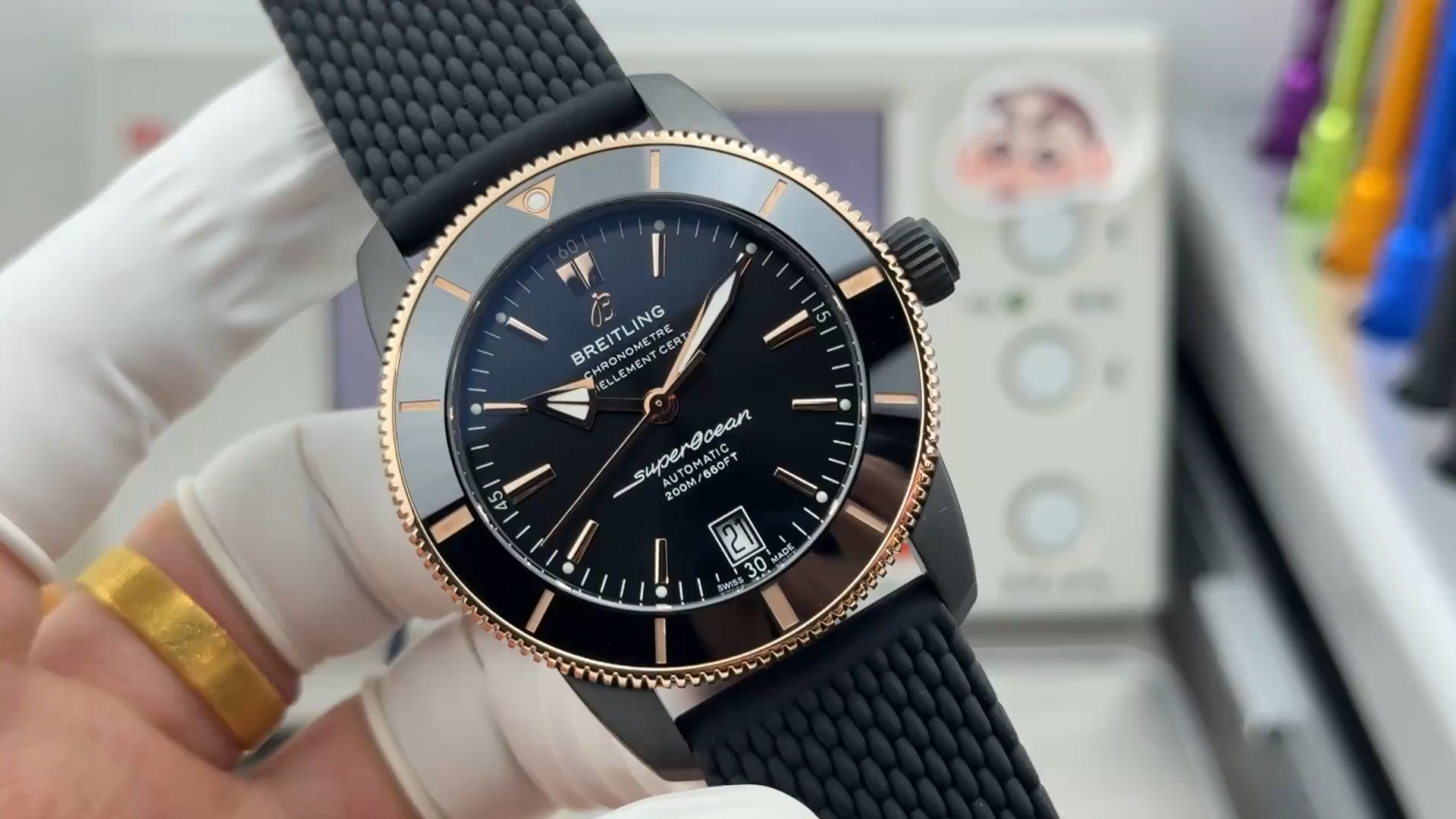 Replica Breitling UB20303A1B1S1 Superocean Heritage B20 DLC-Coated Black Dial