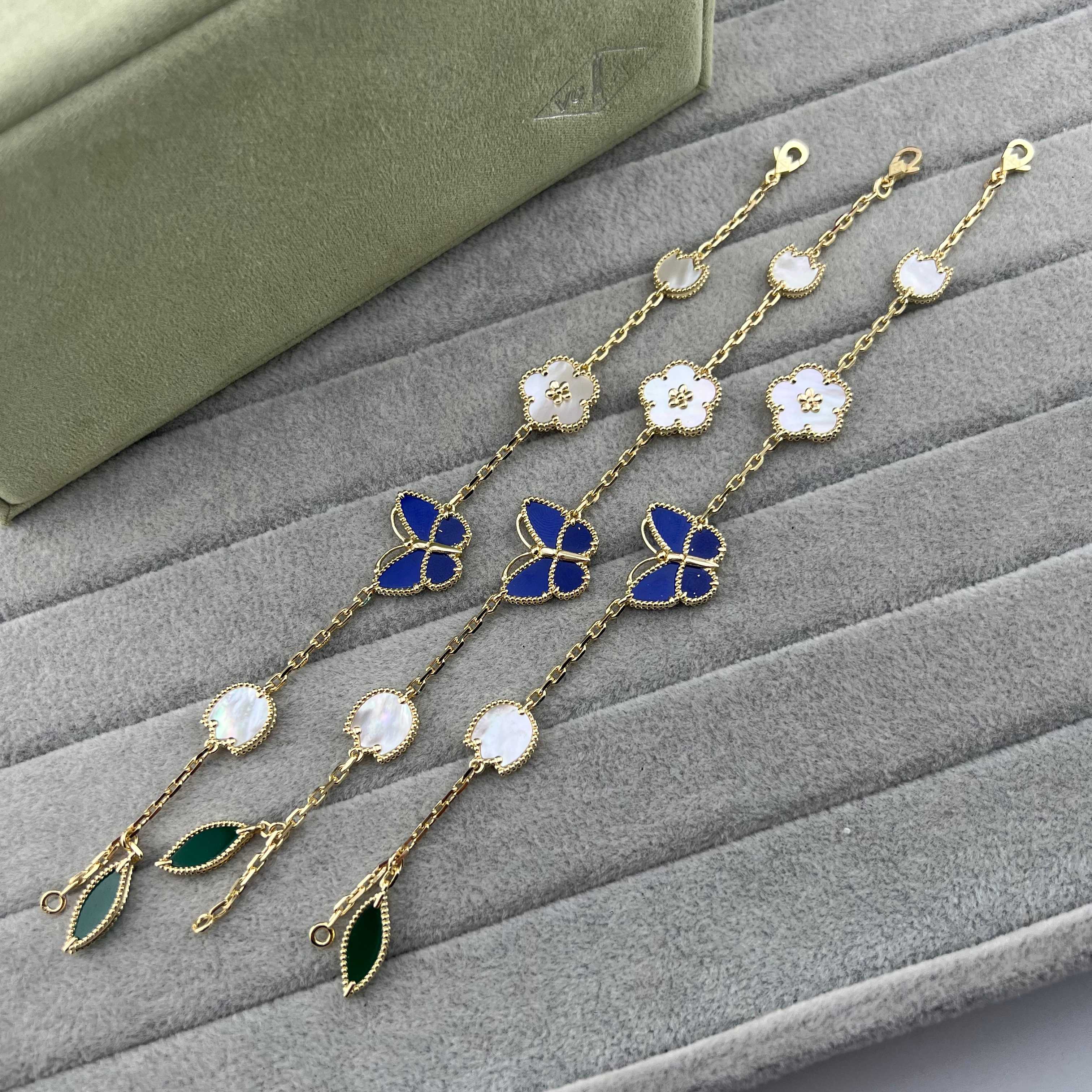 Butterfly, flower and leaf combination necklace - Artisantouchss