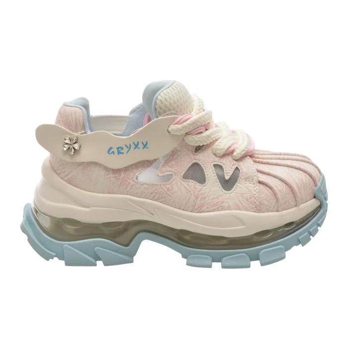 Pantofi sport GRYXX albi, 2027, din piele naturala