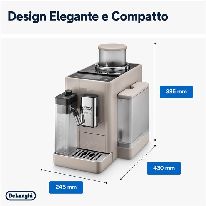 DE LONGHI - Macchina da caffè automatica RIVELIA EXAM440.55.BG-Beige (sand beige)