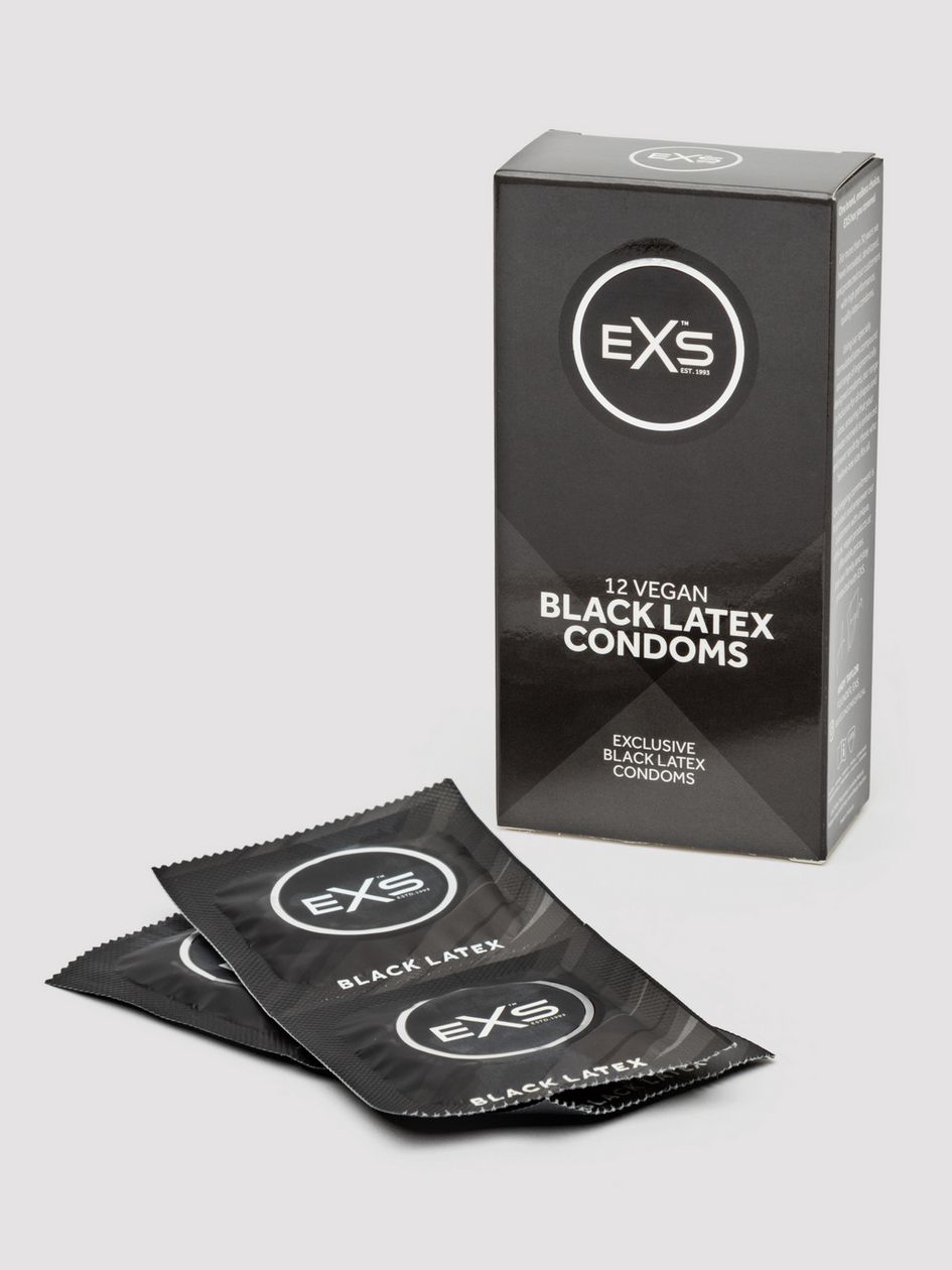 EXS Black Latex Coloured Condoms (12 Pack)
