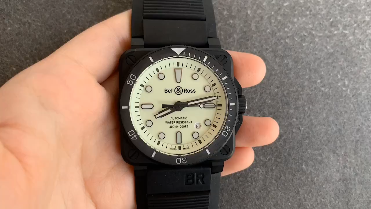 【Super Clone】Bell & Ross Br 03 - 92 Diver Full Lum Watch