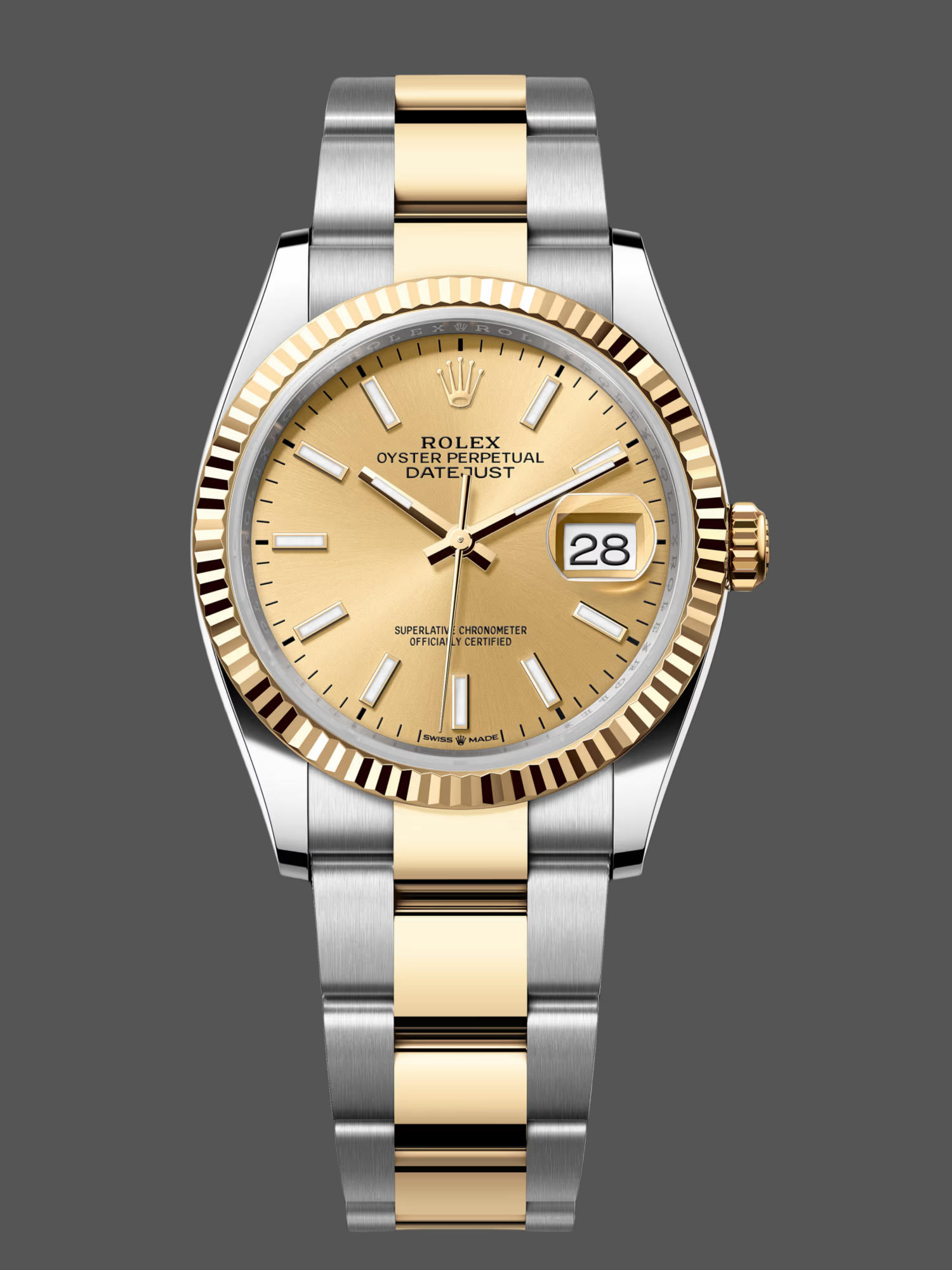 Rolex Datejust 126233 Champagne Index Dial 36MM Unisex Replica Watch