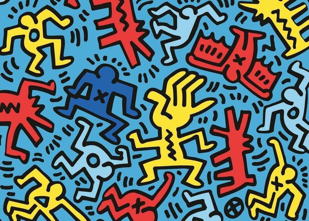 Art Collection 092 Color  2 Pop Art by Keith Haring 1000 Piece Puzzle