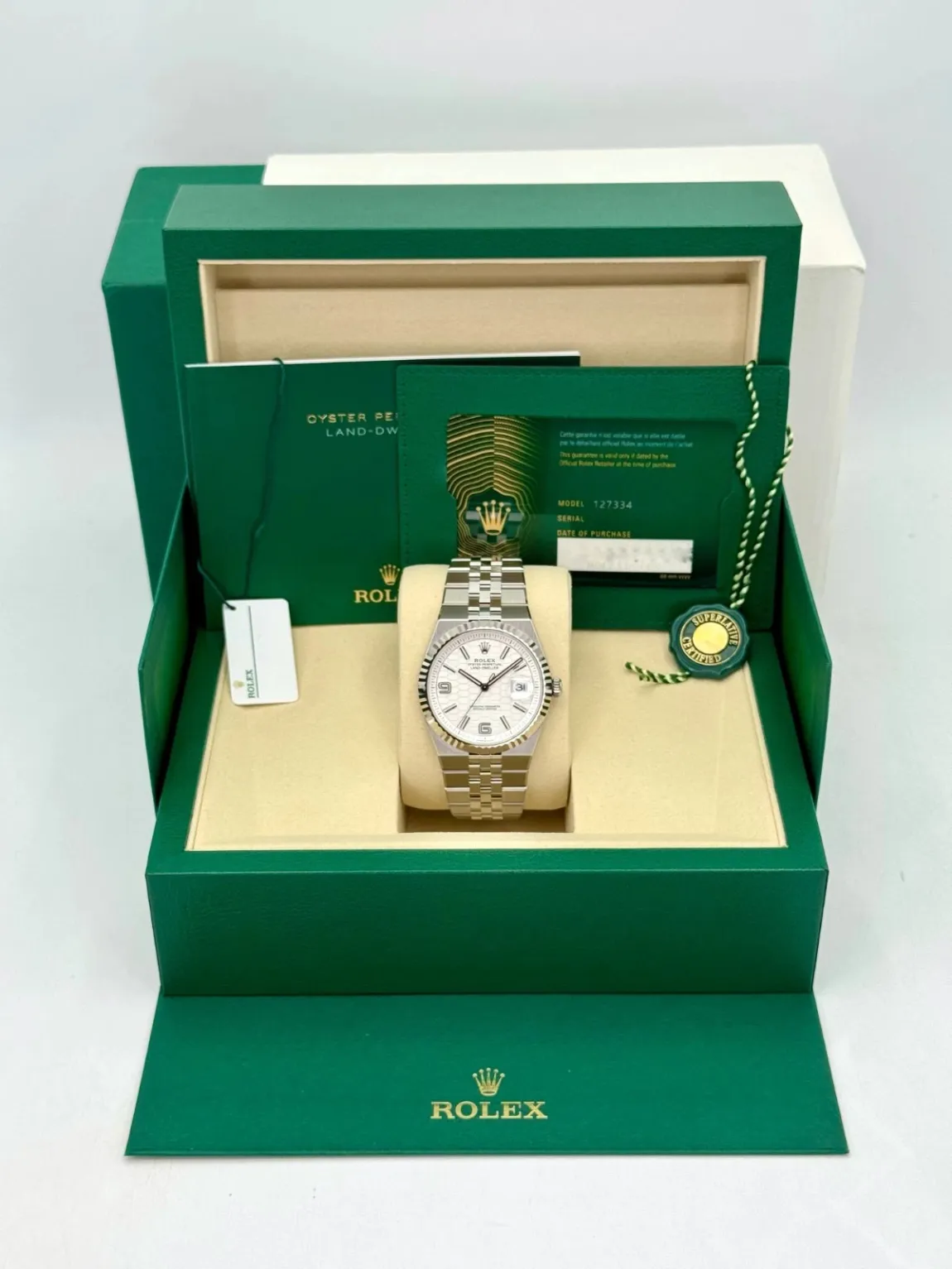 Rolex Land-Dweller 40 Oyster, 40 mm, Oystersteel and white gold M127334-0001