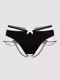 Lovehoney Fantasy Plus Size Black French Maid Strappy Thong